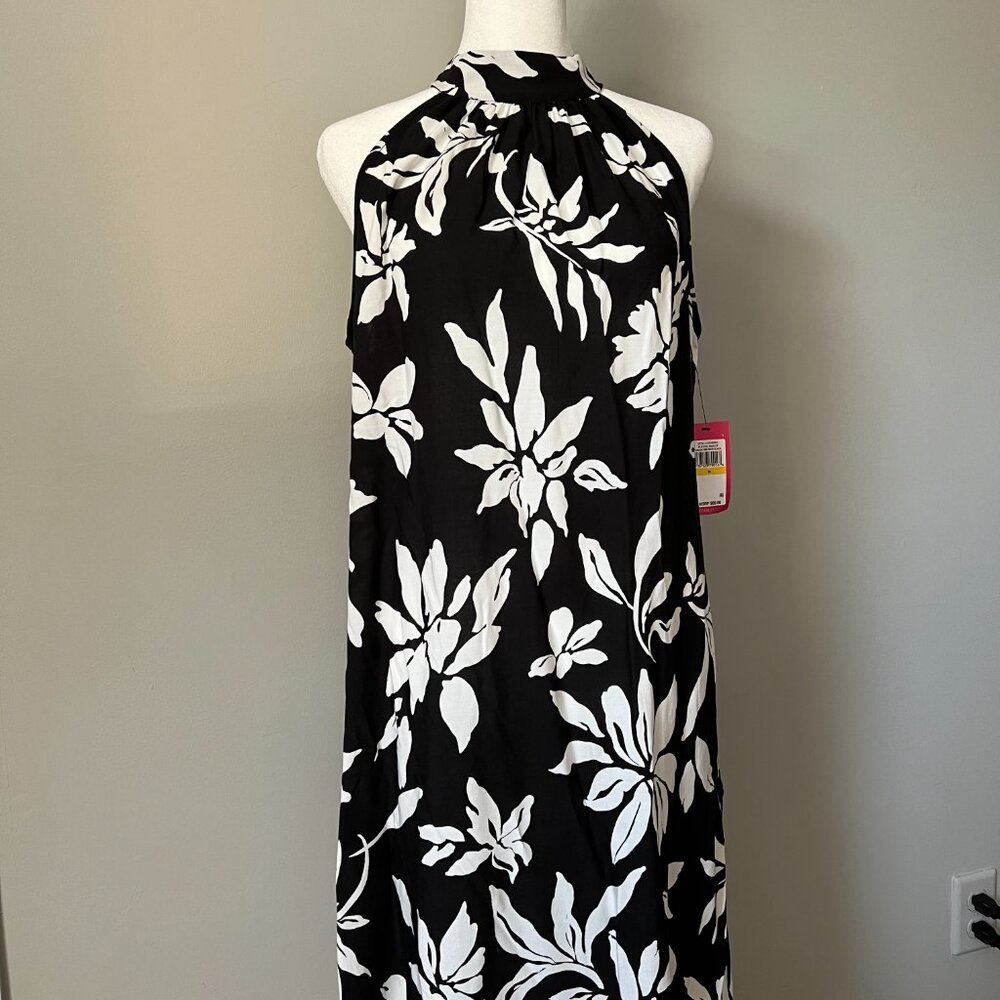 Vince Camuto Women's Tropical Print Halter-Neck Maxi Dress Size M - Picture 4 of 9